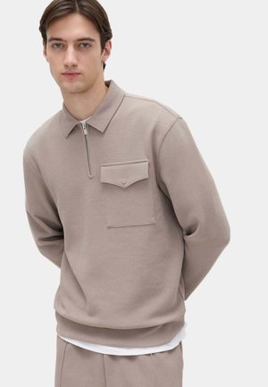 HALF ZIP - Maglietta a manica lunga - mushroom