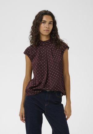 Bluza - brown bordeaux small dot