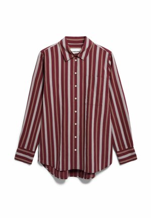 ARMEDANGELS, STRIPE - Overhemdblouse - velvet red-amberwood