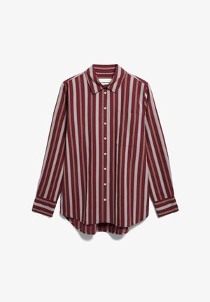 ARMEDANGELS, STRIPE - Overhemdblouse - velvet red-amberwood