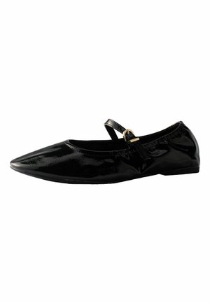 THE SET, MARYJANE BALLET SHOES - Balerínky s remienkom okolo členku - black patent