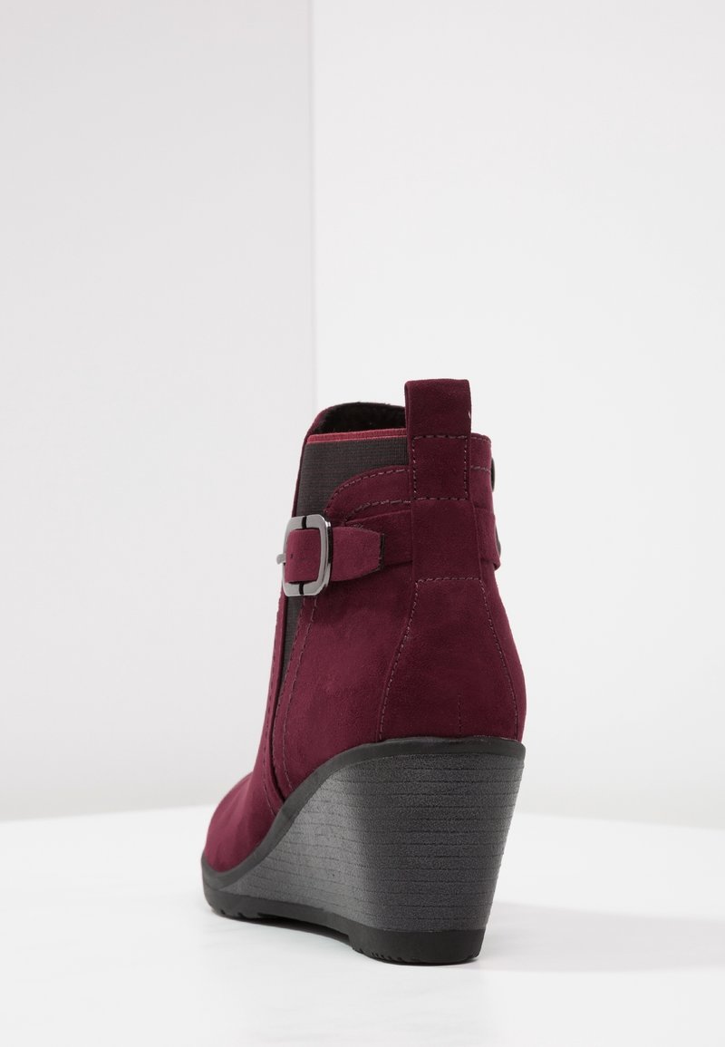 Marco Tozzi Ankle boots dark red (Pre-owned) Zalando