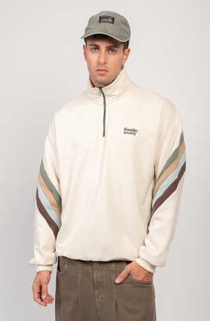 CREW WALKER SOCIETY ZIPPER UNISEX - Melegítőfelső - bone