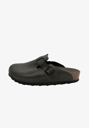 Birkenstock Mules - washed metallic antique black
