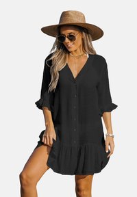Cupshe EFFORTLESSLY CHIC BUTTON-DOWN DRESS - Blusenkleid - black