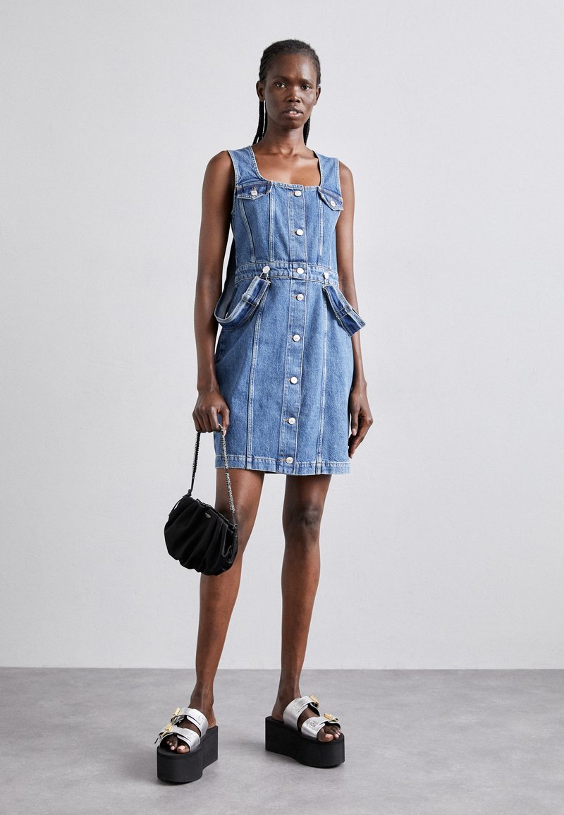 MOSCHINO JEANS DRESS - Denim dress - fantasy blue/blue denim - Zalando.co.uk MOSCHINO JEANS DRESS - Denim dress - fantasy blue/blue denim - Zalando.co.uk