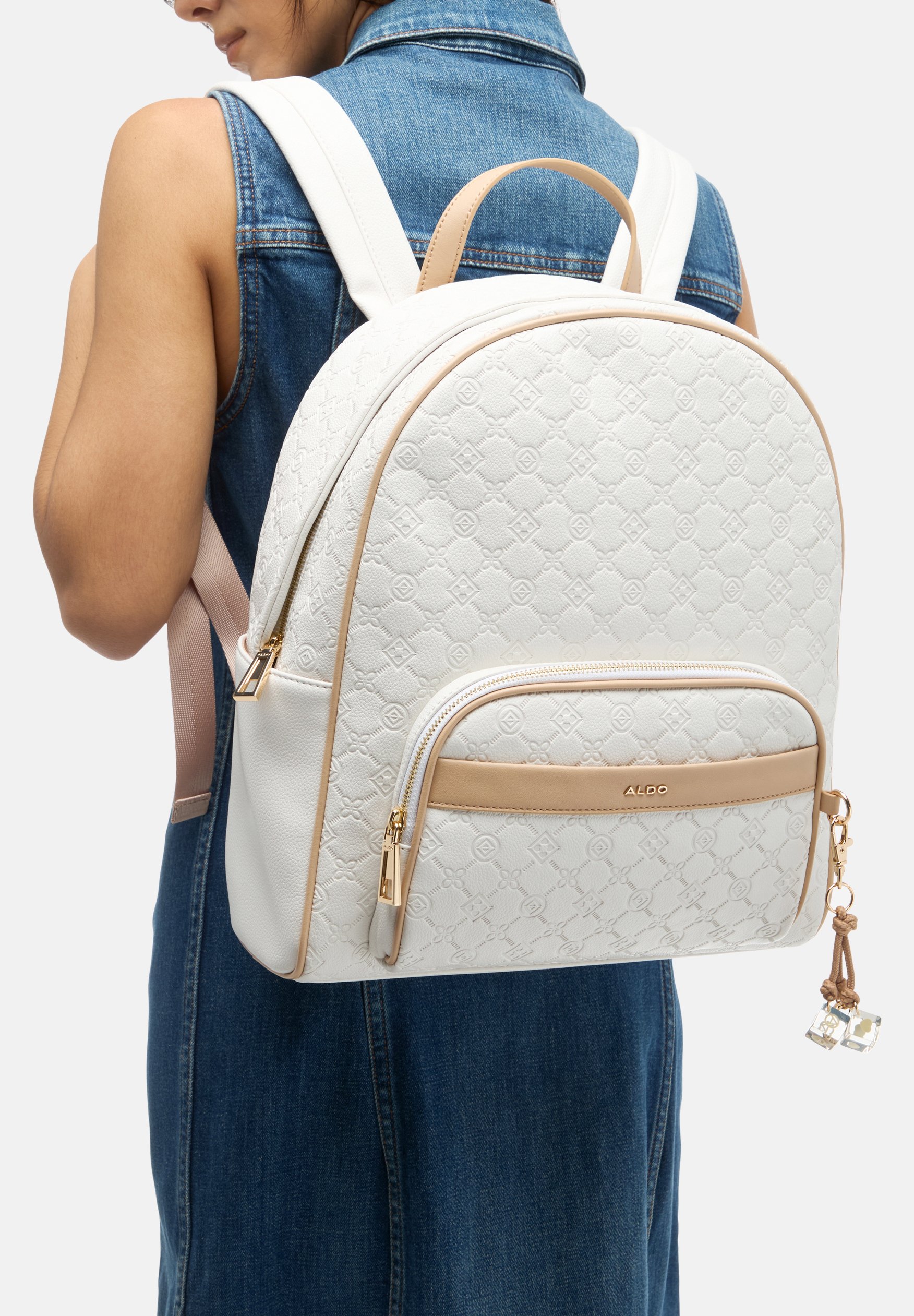 ALDO EBENA - Rucksack - white/off-white - Zalando