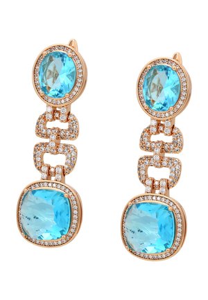 Cercei - rose gold turquoise