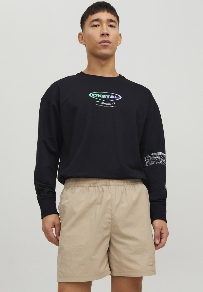Men’s Sweatshirt without Hood Jack & Jones Jjotto Knit Crew Neck Black main image 1