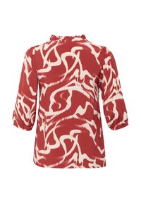 Kaffe Curve MAREN FRILL - Blouse - true red nature graphic