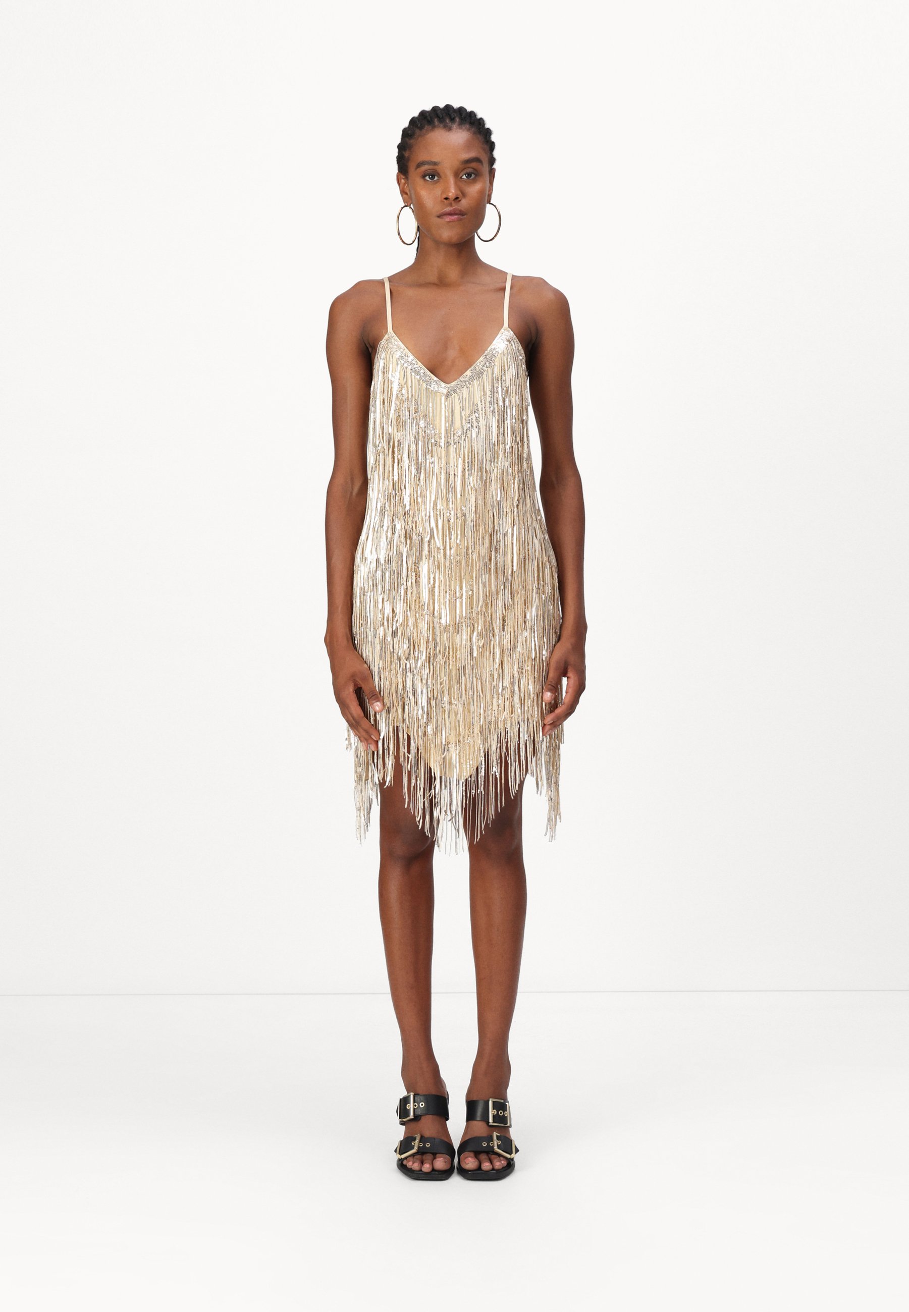 TWINSET DRESS - Cocktail dress / Party dress - dull gold/gold-coloured -  Zalando.co.uk