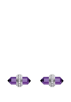 Ohrringe - silberfarben weiß violett