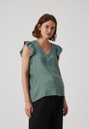 Vero Moda Maternity VMMNATJA FLOUNCE - Blouse - laurel wreath