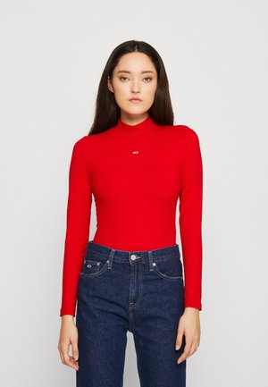 ESSENTIAL MOCK BODY - Maglietta a manica lunga - deep crimson