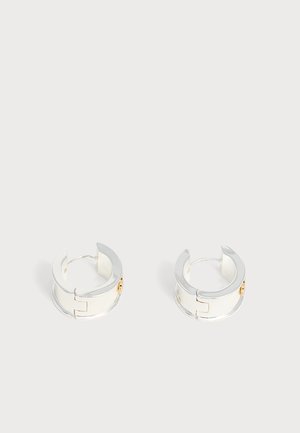 Lauren Ralph Lauren, LOGO HOOP - Σκουλαρίκια - silver-coloured/gold-coloured