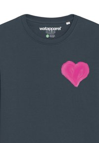 watapparel PINK HEART - Sweatshirt - india ink grey