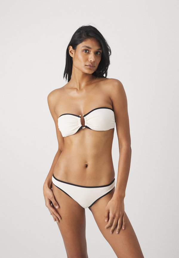BEACH BOUND RING FRONT BANDEAU - Bikini top - ecru2