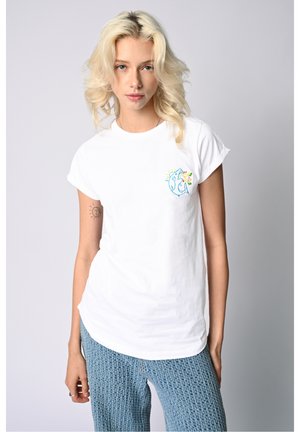 Mira Paris SHARK EMBROIDERY  - Trükipildiga T-särk - white