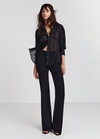 Calliope JACQUARD A RIGHE - Hemdbluse - ultrablack