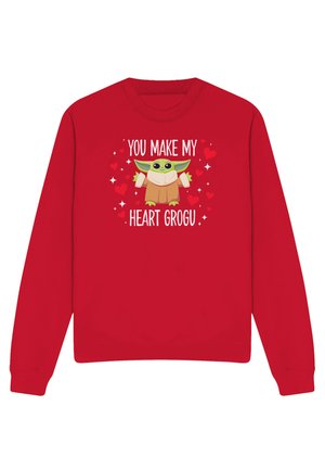 Star Wars, STAR WARS YOU MAKE MY HEART GROGU - Sweatshirt - red