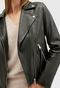 AllSaints DALBY BIKER - Giacca di pelle - green