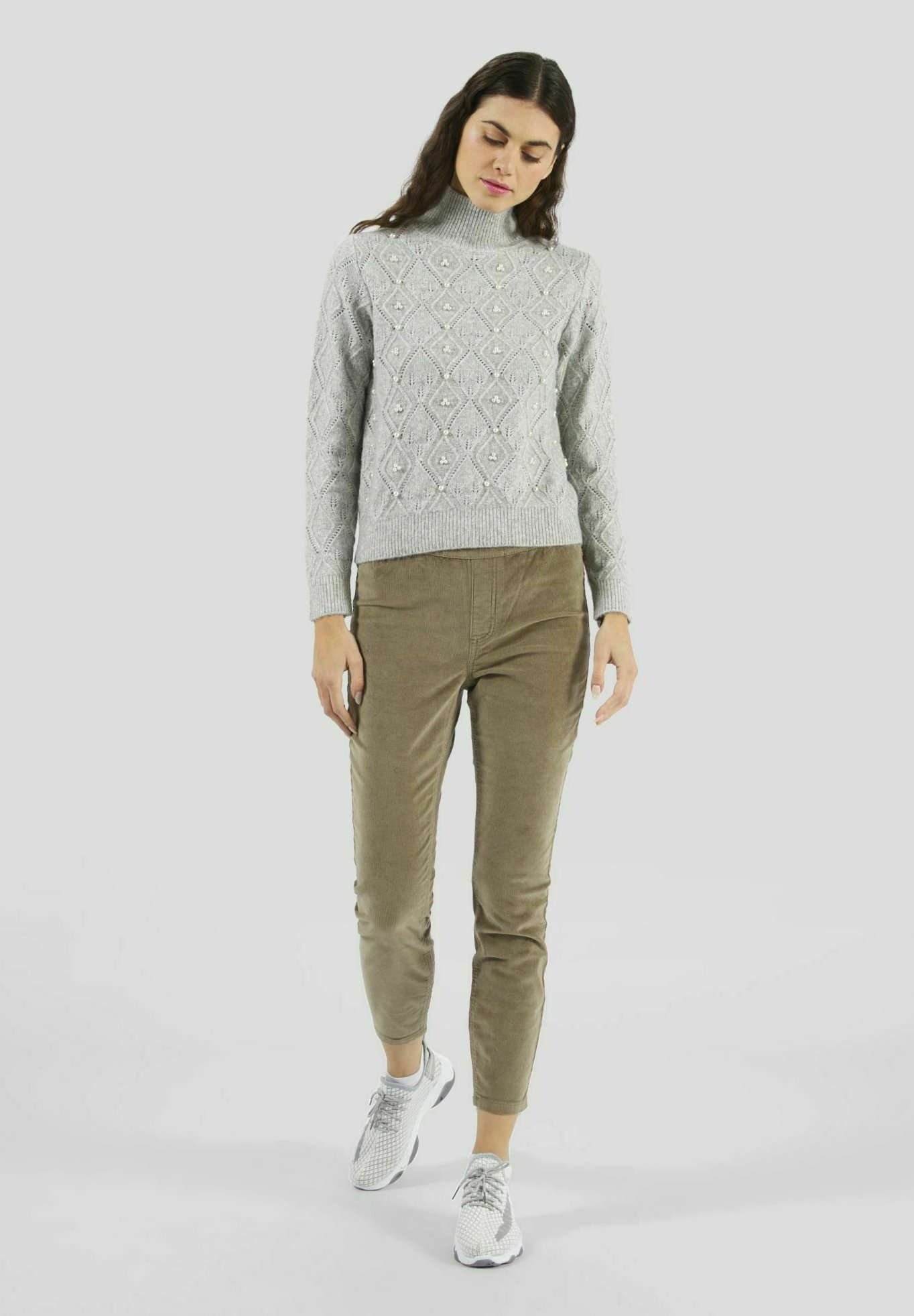 Conbipel WITH PEARLS - Maglione - grigio chiaro melange/grigio chiaro -  Zalando.it