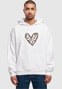 Merchcode VALENTINES DAY LEOPARD HEART ULTRA HEAVY - Kapuutsiga pusa - white