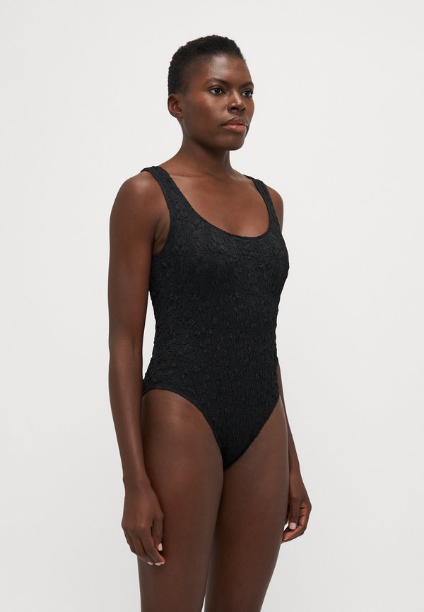 SLONE SOLID SMOCKED ONE PIECE - Swimsuit3