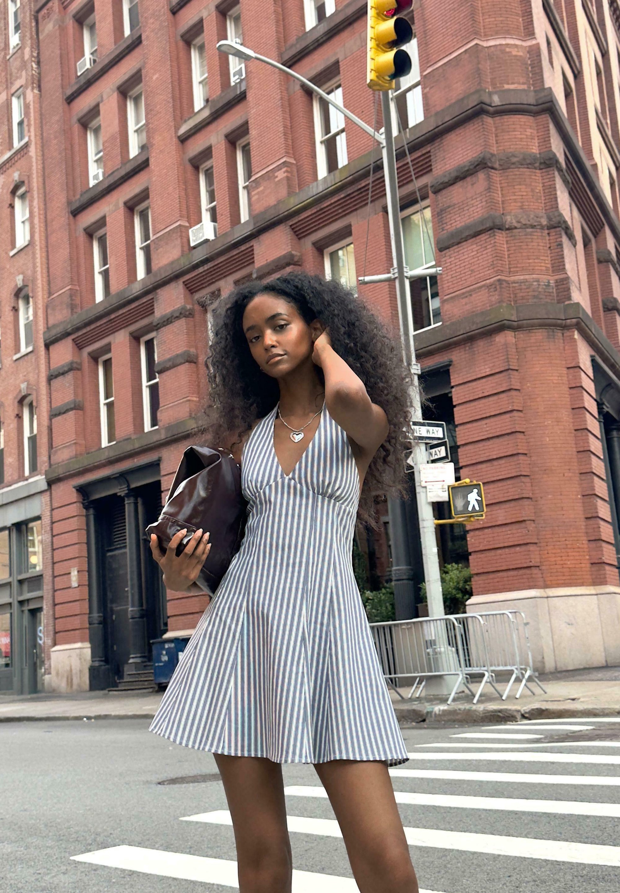 Bershka Vestito casual dark blue/blu scuro Zalando