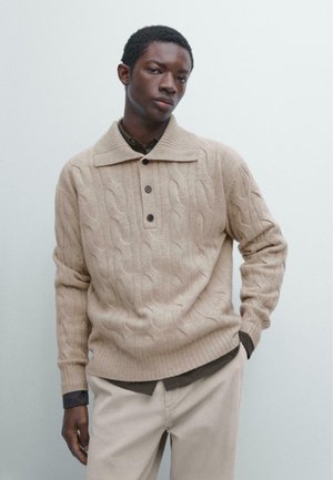 CABLE  - Strickpullover - light brown