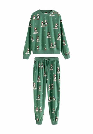 COSY LONG SLEEVE SET - Pižamos komplektas - sage green puffins
