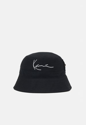 SIGNATURE ZIP BUCKET HAT BLACK UNISEX - Klobúk - black