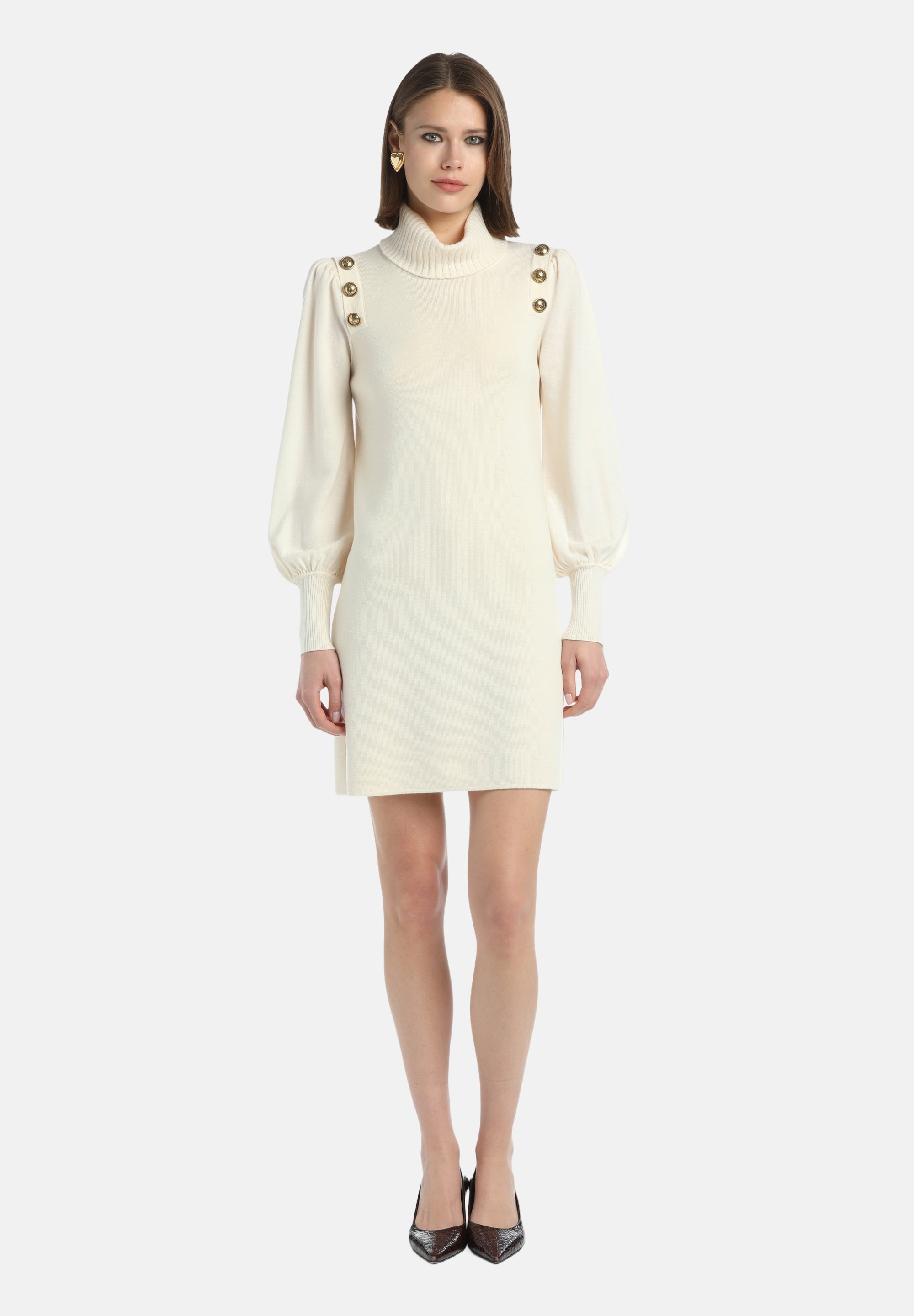 Luisa Spagnoli MODUNO Strickkleid panna/offwhite