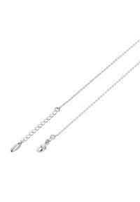 Colier din argint cu un amestec de zale - o zale ovală netedă și o zale texturată. Are un cârlig de tip lobster și un design minimalist.