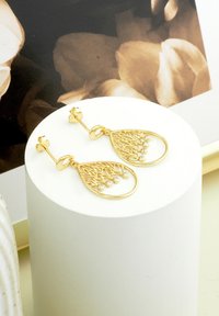 Sofia Milani OVAL LEAF - Örhänge - gold coloured