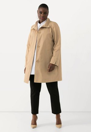 Ulla Popken HIGH COLLAR - Kurzmantel - beige