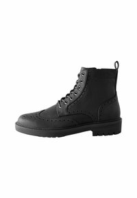 BROGUE - REGULAR FIT - Fűzős bokacsizmák - black