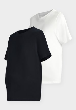 Vero Moda Maternity, VMMPAULINA - T-shirt basic - blac/snow white