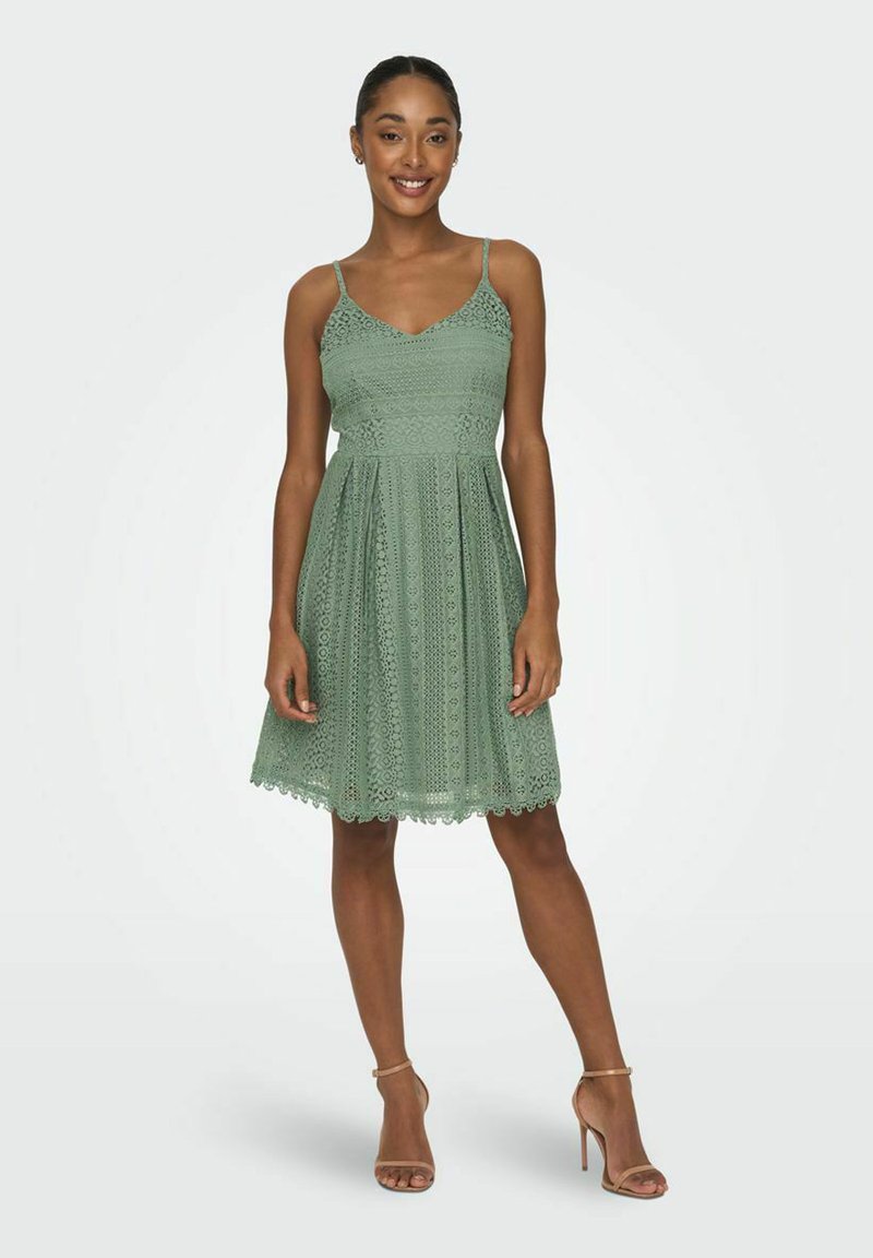 ONLY ONLHELENA SHORT DRESS - Vestido informal - green light green