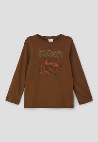 s.Oliver MIT DINO-MOTIV - Langarmshirt - zimt