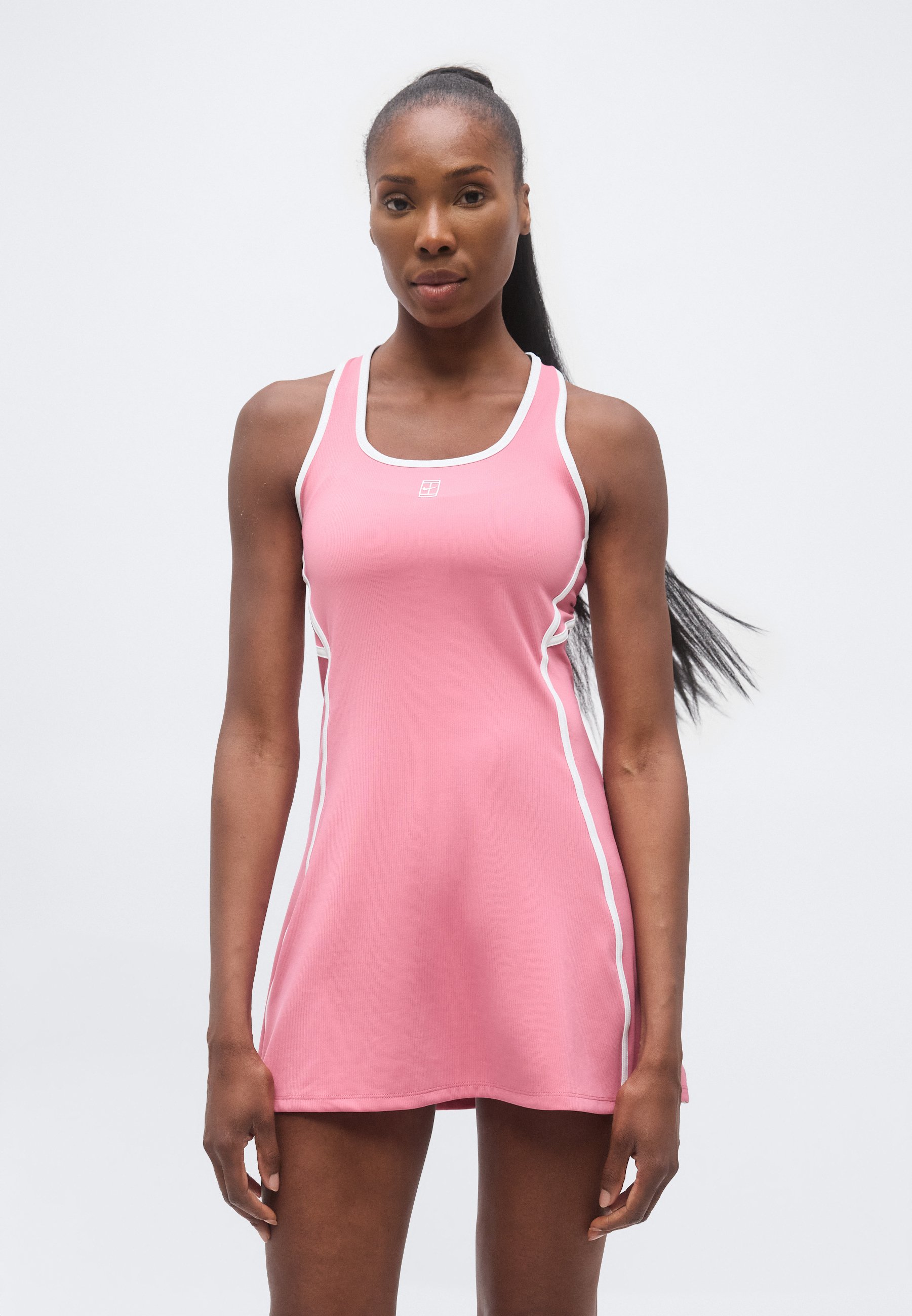 Nike Performance NIKECOURT ADVANTAGE DRESS NOVELTY - Sports dress -  peony/white/light pink - Zalando.ie