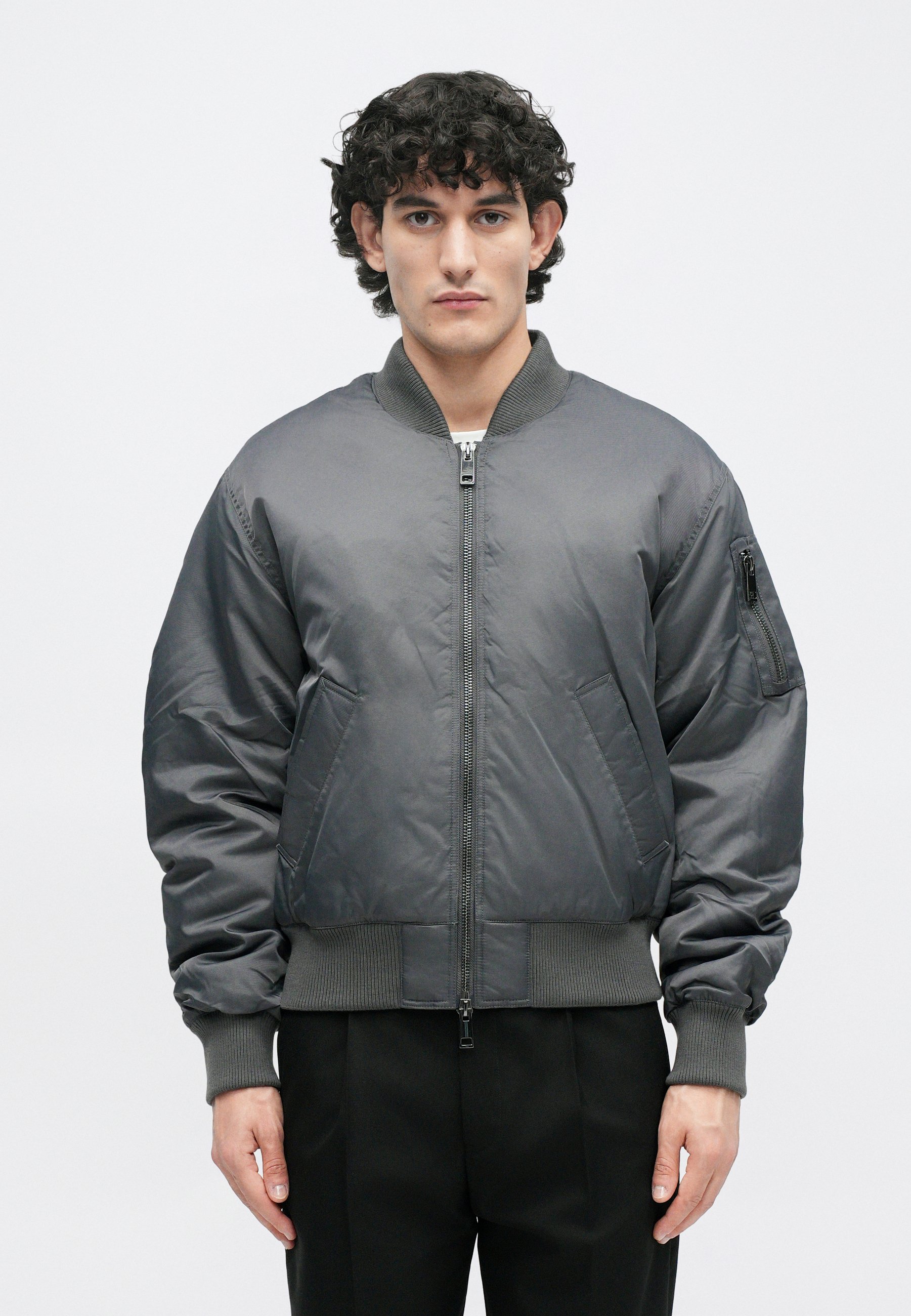 OFFICINE GENERALE JAVIER - Bomber Jacket - anthracite - Zalando