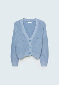 Stradivarius Chaqueta de punto - neon blue