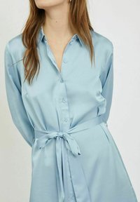 VILA Skjortklänning - mottled light blue