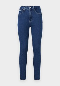 HIGH RISE SUPER SKINNY ANKLE - Jeans Skinny Fit - denim dark