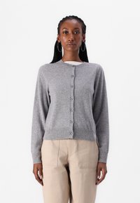 VILA VIRILEY O NECK CARDIGAN - Kardiganas - medium grey melange