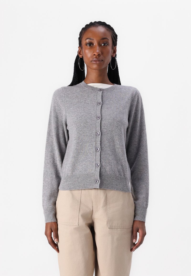 VILA VIRILEY O NECK CARDIGAN - Kardiganas - medium grey melange