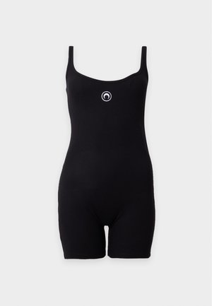 MARINE SERRE MOON LOGO SHORT CATSUIT - Tuta jumpsuit - black