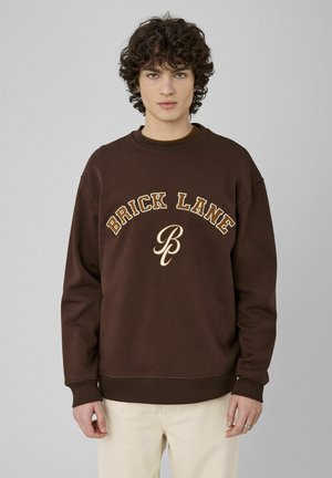 BRODERIE POITRINE - Sweatshirt - marron foncée