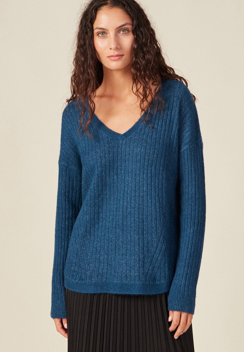 BONOBO Jeans UMWELTFREUNDLICHER  - Maglione - bleu canard